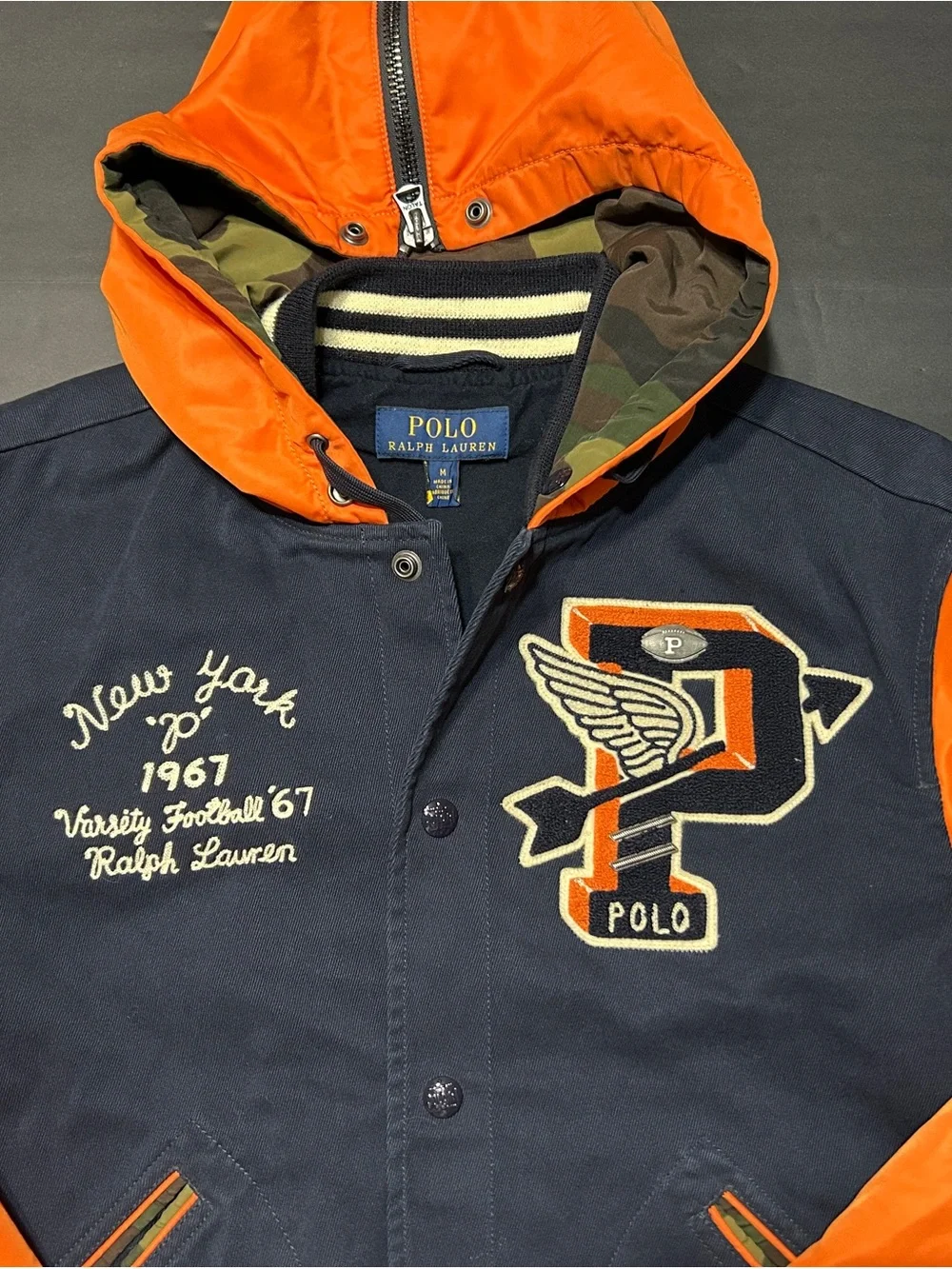 Rare Polo Ralph Lauren Ivy League Varsity P-Wing Jacket Size M